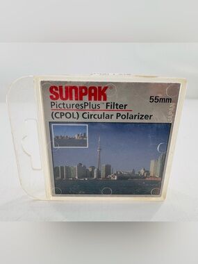 Sunpak Picture Plus Filter, (CPOL) Circular Polarizer 55MM Sealed Camera Photo